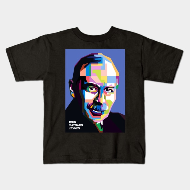 Abstract Maynard keynes in WPAP Kids T-Shirt by smd90